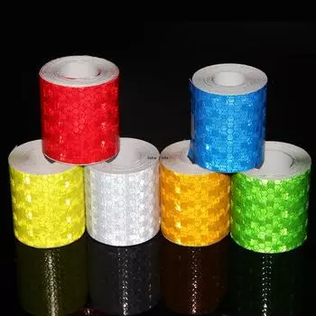 5 см*10 м блестящая светоотражающая велосипедная лента белая красная флуоресцентная желтая оранжевая водонепроницаемая светоотражающая наклейка для автомобиля