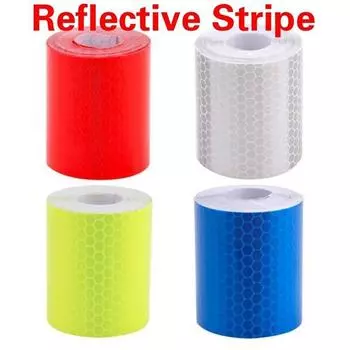 5 см * 3 м автомобильный светоотражающий материал клейкая лента наклейка автомобиль мотоциклы Предупреждение о безопасности лента 1 шт. 1 pc красный