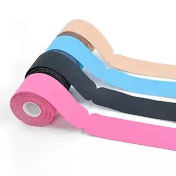 5 см * 5 м, предварительно вырезанная кинезиологическая лента, эластичная лента для восстановления мышц, облегчение боли в мышцах, наколенники, защита для фитнеса и спорта