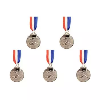 5 см Медаль по плаванию Металлические медали победителя для соревнований Партийная гонка (Серебряный)
