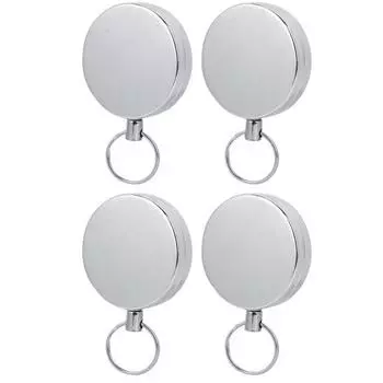 5 см полностью металлический легко вытягиваемый брелок с кнопкой защиты от потери и кражи с высоким отскоком выдвижной