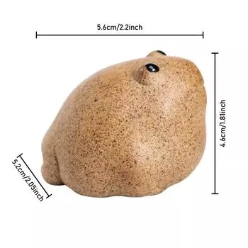 5 см Счастливая лягушка Чайный питомец Дзен Чайный набор Грубая керамика Фарфор Ручная работа Китайское животное Милый Современный стиль Домашний декор