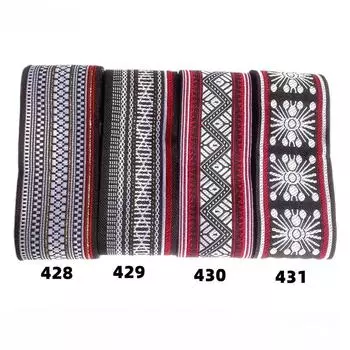 5 см Ширина 7 ярдов Винтажная этническая вышивка Стиль Лента DIY Одежда Сумка Аксессуары Вышитая аппликация Шитье Ремесло Ткань 6.8m