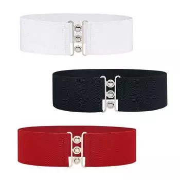 5 см широкий эластичный ремень эластичный пояс широкий талия винтажный эластичный пояс с пряжкой ремни пояс для женщин белый