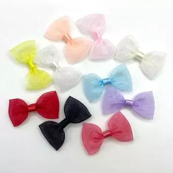 5 см снежная пряжа бант детская шпилька юбка декоративный бант ручная работа аксессуары для куклы декоративная бабочка Light pink snow yarn [2.5X5cm]