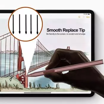 5 сменных наконечников для сенсорных наконечников с зажимом для Galaxy Tab (черный)