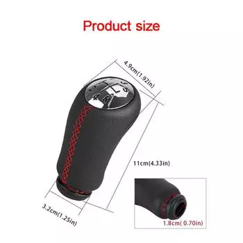 5 Speed Gear Shift Knob Stick Head PU Leather Car Gear Shift Lever Handle for RENAULT CLIO MK3 3 III MEGANE MK2 SCENIC MK2