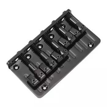 5-струнный басовый бридж с регулируемыми седлами, цинковый сплав, изысканный ретро бридж для электробас-гитары, черный чёрный