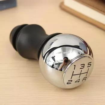 5-ступенчатая хромированная ручка переключения передач МКПП для Peugeot 106 206 207 306 307 407 408 508 Аксессуары серебряный