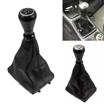 5-ступенчатая ручка переключения передач для автомобиля, чехол из искусственной кожи, чехол для багажника, чехол для Peugeot 206 406, автомобильные аксессуары, запасные части для салона