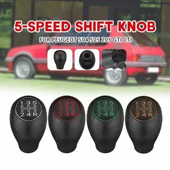 5-ступенчатая ручка переключения передач, рычаг, подходит для Peugeot 504 505 309 205 GTI CTI, черный / серебристый / красный / зеленый, автомобильные аксессуары красный