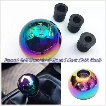 5-ступенчатый алюминиевый шарообразный ручной рычаг переключения передач, ручка рычага переключения передач, разноцветный