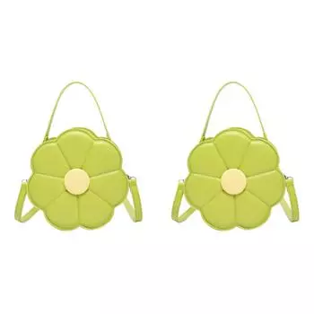 5# Сумка через плечо в форме цветка, модная сумочка, симпатичный маленький кошелек для женщин (зеленый)