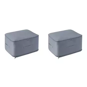 5# Сумка для хранения одеяла, держатель для пододеяльника, сумка с двойной молнией для домашнего общежития (синий)