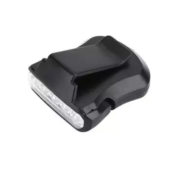 5 светодиодных фонарей с зажимом для крышки, налобный фонарь для шляпы, для рыбалки на открытом воздухе, кемпинга (черный) чёрный