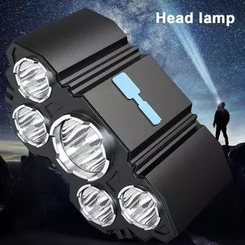 5 светодиодов мощный дальний световой фонарь USB зарядка на открытом воздухе ночная рыбалка водонепроницаемый кемпинг рабочий фонарь T21 14500