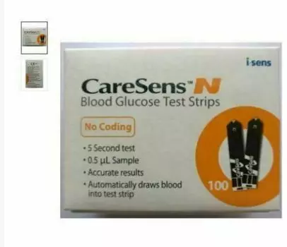 Упаковка из 5 тест-полосок CareSens N Blood Glucose 100