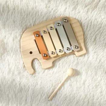 5-ти уровневый ксилофон для малышей ударный инструмент просветительское развитие мелкой моторики рук стучащее пианино