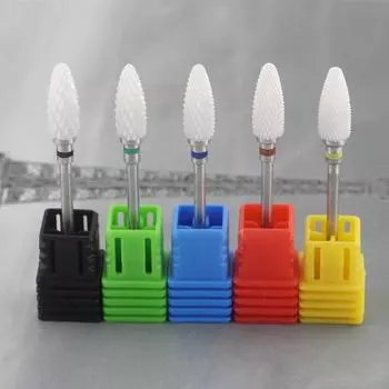 5 типов керамических сверл для ногтей фрезы для электрических маникюрных дрелей пилки для ногтей