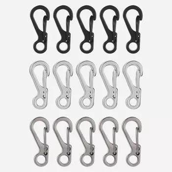 5 уличных карабинов, быстроподвешиваемый брелок, пружинный крючок, застежка Molle, пряжка Silver