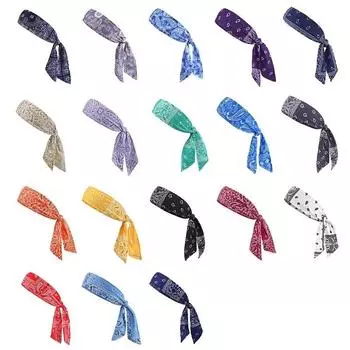 5 упаковок, повязка на голову для езды на велосипеде и бега, поглощающая пот, летняя охлаждающая повязка из ледяного шелка 105x6cm