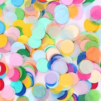 5 упаковок разноцветных круглых конфетти из салфеток — для дней рождения, свадеб, творчества и творчества, упаковки (10г/упаковка)