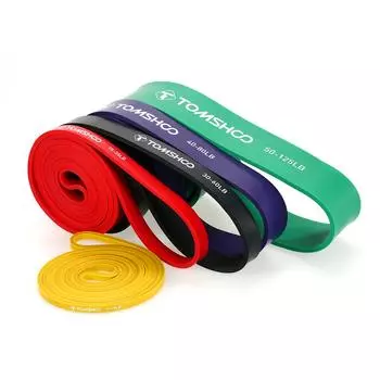 5 упаковок вспомогательных лент для подтягивания, набор эластичных лент для упражнений по пауэрлифтингу, с разноцветный