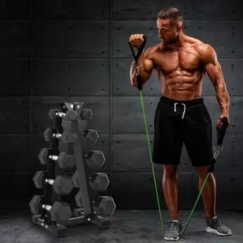 5-уровневая стойка для гантелей, держатель для хранения домашнего спортивного фитнес-оборудования, держатель для веса, напольный кронштейн для гантелей, экономящий место в спортзале, полка