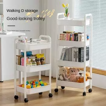 5-уровневая сверхмощная металлическая тележка на колесиках для хранения с запираемыми колесами, многофункциональные полки для хранения для кухни, гостиной, офиса, 2 layer