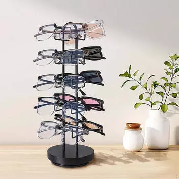 5-уровневый органайзер для солнцезащитных очков, стойка для очков, офисные портативные подарки для очков чёрный