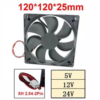 5 В 12 В 24 В 120 мм вентилятор с кожухом 120x120x25 мм DC бесщеточный кулер вентилятор для ПК ноутбука компьютерный корпус 5V