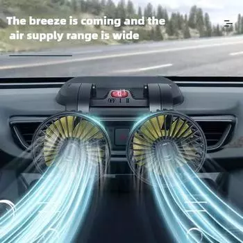 5 В 12 В 24 В Автомобильный вентилятор Охлаждающий автомобильный вентилятор с двойной головкой Usb Автомобильный вентилятор 2 скорости Регулируемый автоматический охладитель Воздушный вентилятор Автомобильные аксессуары Регулирование ветра
