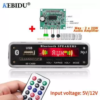 5 В 12 В Беспроводная связь Bluetooth MP3 WMA декодер плата аудио модуль Поддержка USB SD AUX FM DIY автомобильный радиоприемник музыкальный плеер автоаксессуары