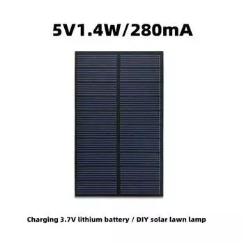 5 В 1,4 Вт 280 мА солнечные панели DIY зарядный модуль мини поликремниевый солнечный элемент