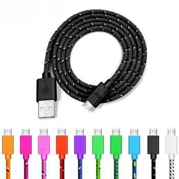 5 В 2,4 А Micro USB 1 м 2 м 3 м кабель для быстрой зарядки для Samsung Xiaomi Android мобильный телефон USB шнур зарядного устройства кабель 1m