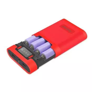 5 В 2/4 слота 5600 мАч/10000 мАч 18650 чехол для батарейного отсека DIY Power Bank зарядное устройство чехол для зарядки 2/4x18650 литий-ионных батарей 4 slot красный