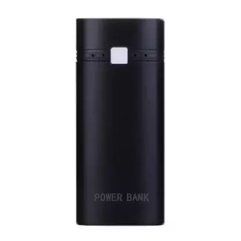 5 В 2/4 слота 5600 мАч/10000 мАч 18650 чехол для батарейного отсека DIY Power Bank зарядное устройство чехол для зарядки 2/4x18650 литий-ионных батарей 2 slot чёрный