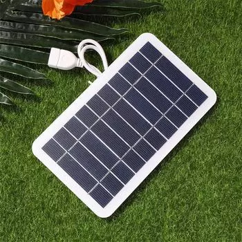 5 В 2 Вт USB одинарная поликристаллическая солнечная панель для мобильных телефонов 157*94mm белый