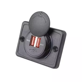 5 В/3,1 А и QC 3,0 автомобильное зарядное устройство двойной USB адаптер круглой формы водонепроницаемый разъем адаптер питания переключатель для мотоцикла RV круизного судна