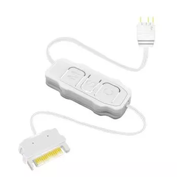 «5 В 3-контактный ARGB-контроллер с питанием SATA и 3-контактным мини-вентилятором RGB для синхронизированной регулировки скорости и цвета» AR-1 чёрный