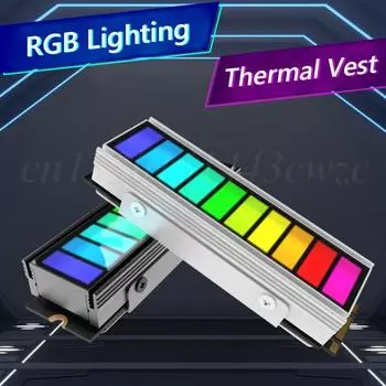 5 В 3-контактный ARGB Sync Computer 2280 SSD M2 Radiator PC RGB M.2 Hard Disk NVMe Cooler Heatsink M.2 2280 NVME SSD Heatsink Cooler Vest