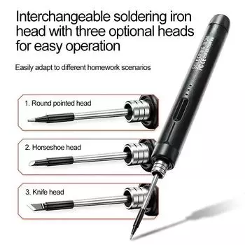 5 В 8 Вт Type-C зарядный электрический паяльник портативный беспроводной электрический паяльник 3-ступенчатый регулируемый для пайки ремонт