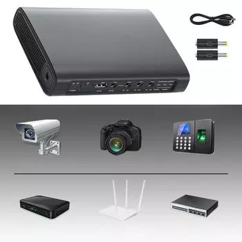 5 В 9 В 12 В ИБП блок питания 16000 мАч/20000 мАч/25600 мАч резервное питание 5,5x2,1 мм для модема Wi-Fi роутера камеры динамика 16K-EU