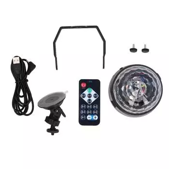 5 В цветной вращающийся сценический свет USB 3 режима активации музыкой 7 цветов голосовое управление лампочка для S