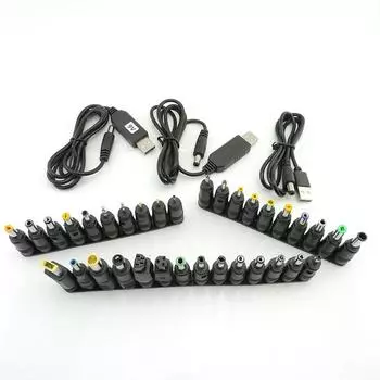 5 В до 9 В постоянного тока 8,4 В 12,6 В 12 В повышающий модуль USB-кабель повышения мощности разъем линии 34 преобразователь постоянного тока гнездо зарядного устройства постоянного тока вилка адаптера 34DC