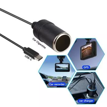 5 В в 12 В преобразователь кабеля удлинитель USB Type C зарядные устройства к гнезду прикуривателя грузовик адаптер питания автомобильная электроника интерьер