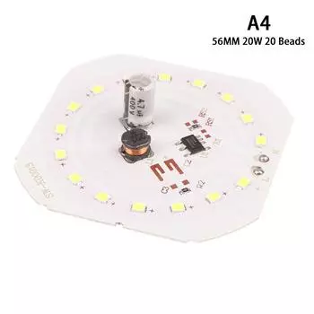 5 Вт 10 Вт 15 Вт 20 Вт подходит для высокой яркости 220 В линейный Dob не нужен драйвер светодиодный чип шариковая пластина источник света плата 56mm