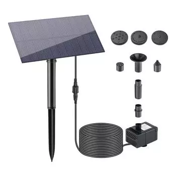 # 5 Вт 5 В Фонтан Панельный Насос Садовое Украшение с Колышком 180 л/ч Комплекты для Рыбы Та