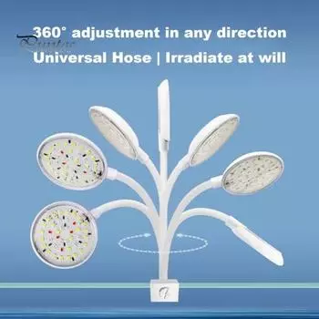 5 Вт/7 Вт Зажим для аквариума Лампа USB Питание Светодиодный полный спектр Водонепроницаемый водоросли Декоративное освещение Соединение шланга Регулируемый на 360 градусов энергосберегающий резервуар S чёрный