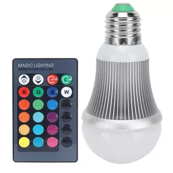 5 Вт E27 RGB светодиодная лампа с дистанционным управлением RGBW с изменяемым цветом для KTV Bar Club 85-265 В